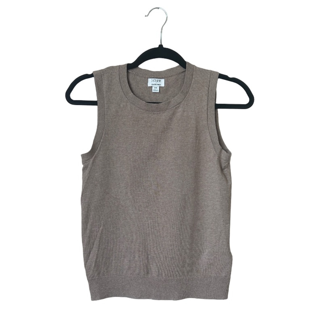 j.crew factory classic tan sweater shell